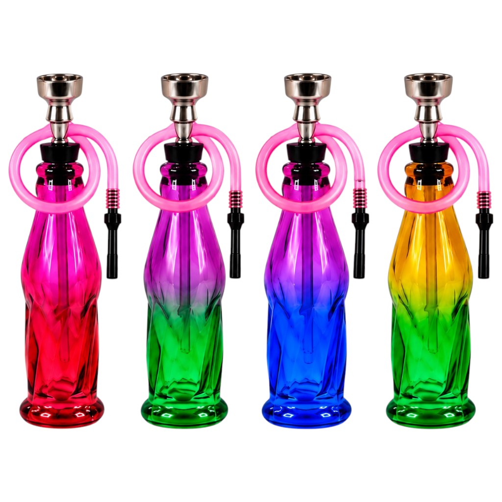 BONG VIDRIO BOTELLA MULTICOLOR 14 CM