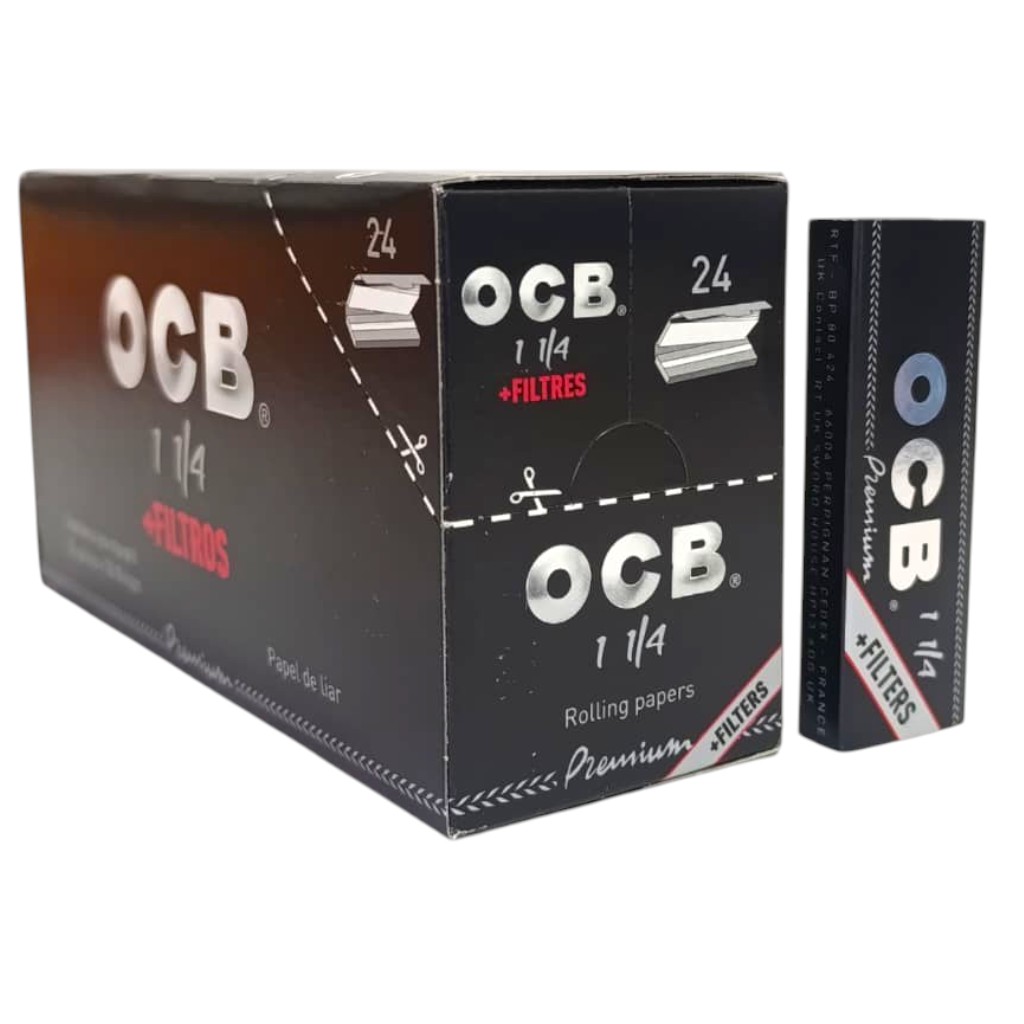 PAPEL OCB BLACK PREMIUM N° 1 1/4 + TIPS - Imagen 1