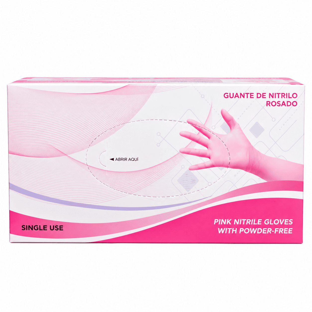 GUANTES DE NITRILO ROSADOS