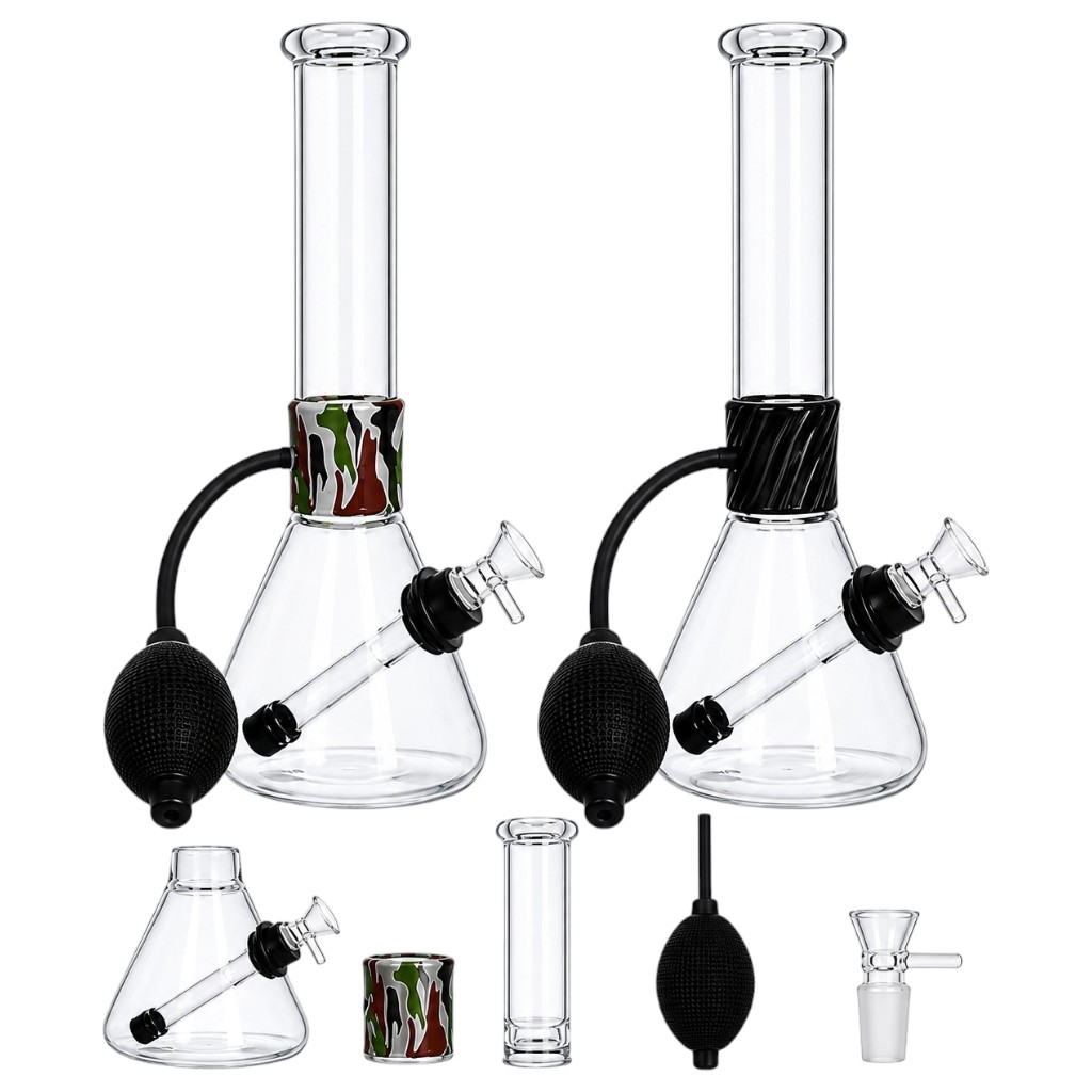 BONG VIDRIO BOMBA DE SUCCION 33 CM