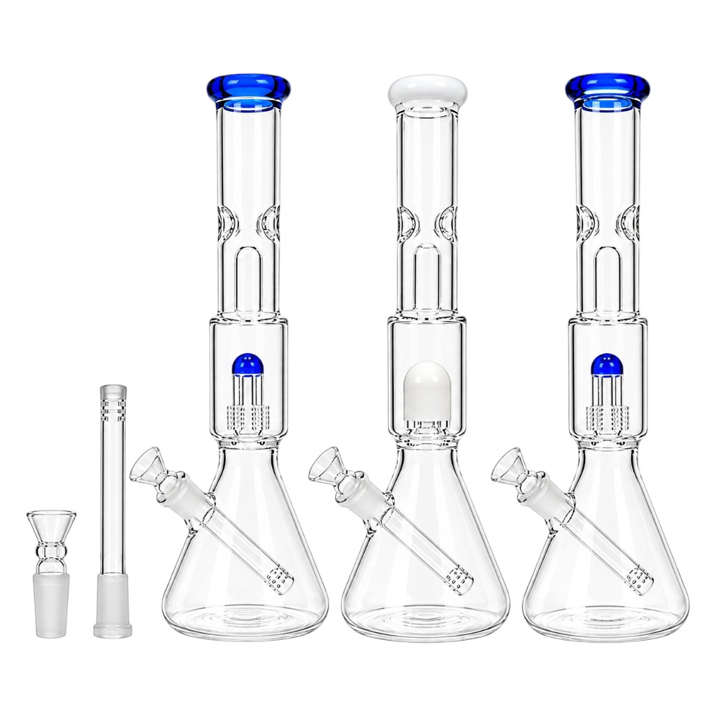 BONG VIDRIO TRANSPARENTE EXTRAGRANDE 41 CM