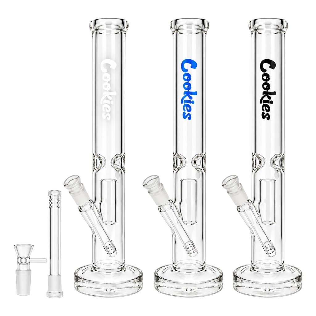 BONG VIDRIO COOKIES TIPO FLAUTA 33 CM