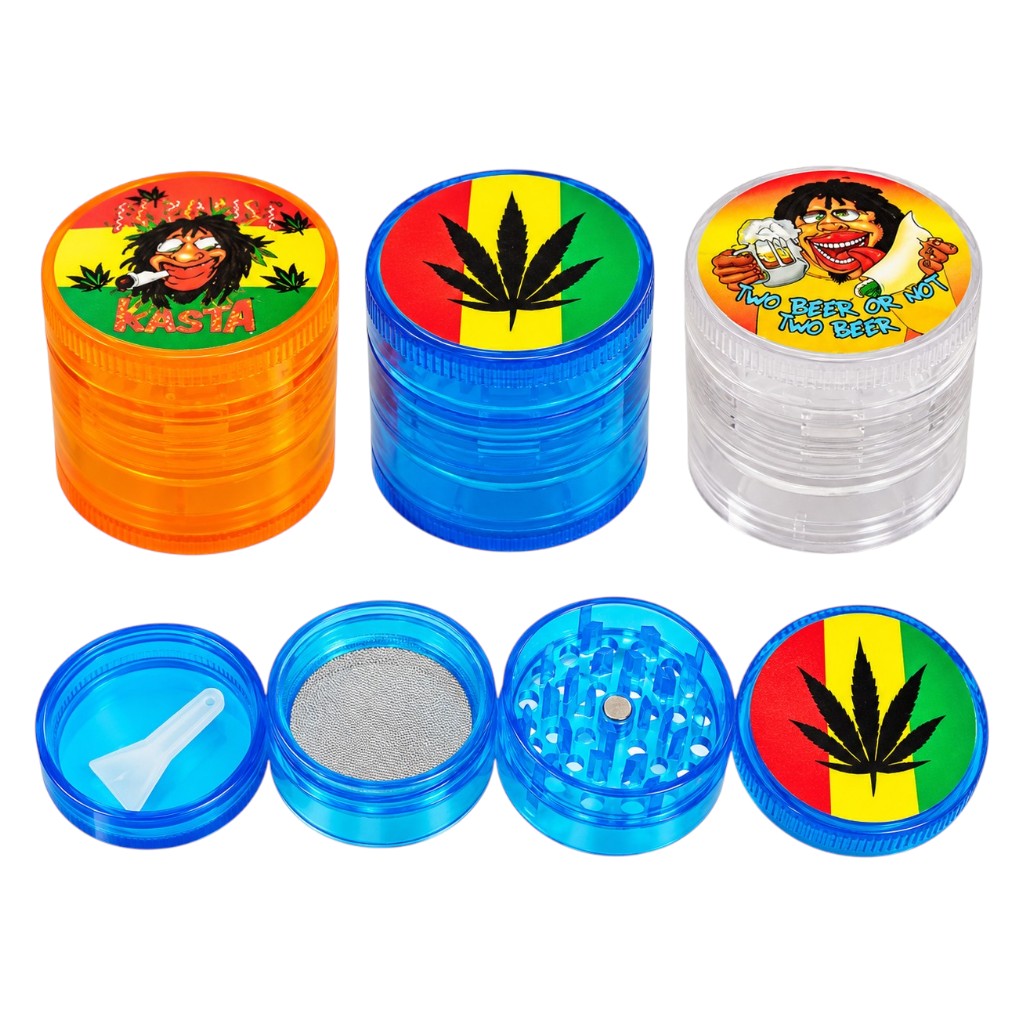 GRINDER ACRILICO CILINDRICO PEQUEÑO 4PZ 40 MM