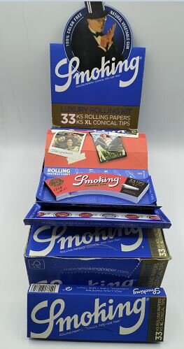 PAPEL PARA LIAR  SMOKING LUXURY KIT KING SIZE  C/F AZUL XUND