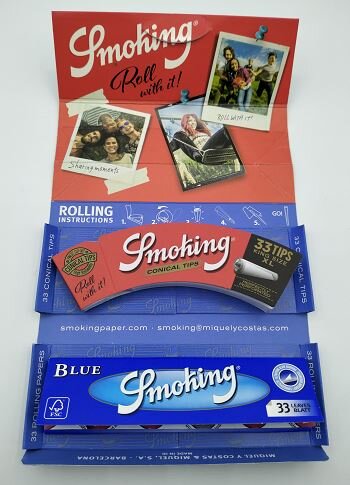 PAPEL PARA LIAR  SMOKING LUXURY KIT KING SIZE  C/F AZUL XUND