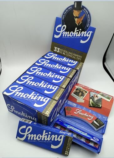 PAPEL PARA LIAR  SMOKING LUXURY KIT KING SIZE  C/F AZUL XUND