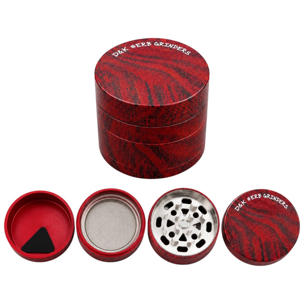 GRINDER METAL MEDIANO D&K COLOR MADERA 4PZ 40MM